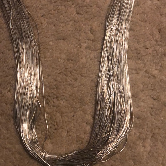 Liquid silver necklace